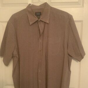 Harbor Bay by DXL Men's Big and Tall Easy-Care Checkered Sport Shirt